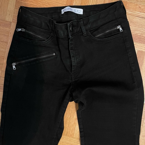 ZARA Zipper Biker Jeans - Picture 3 of 5